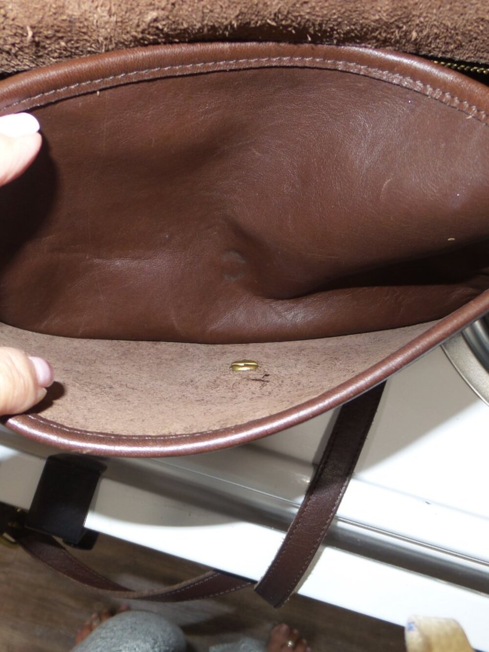 Vintage Coach Willis Bag 9927 Mahogany Brown Leather Crossbody Satchel - Picture 8 of 10